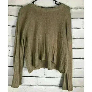 Madewell Womens Size XS Brown Long Sleeve Cropped Sweater